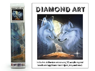 Diamond Art - White Wolves