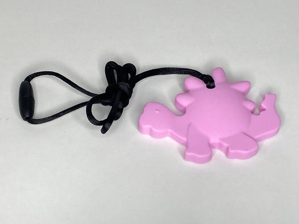 Sensorchew Dino Necklace Pink