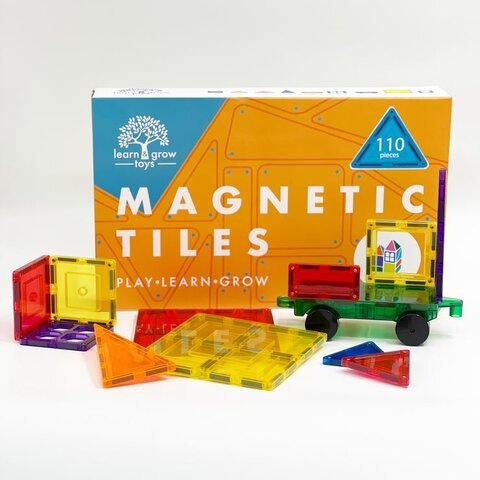 Magnetic Tile Set - 110 pieces
