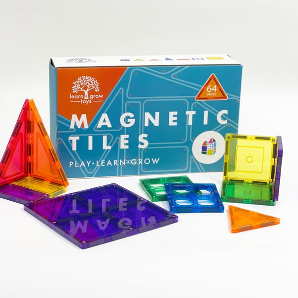 Magnetic Tile Set - 64 pieces