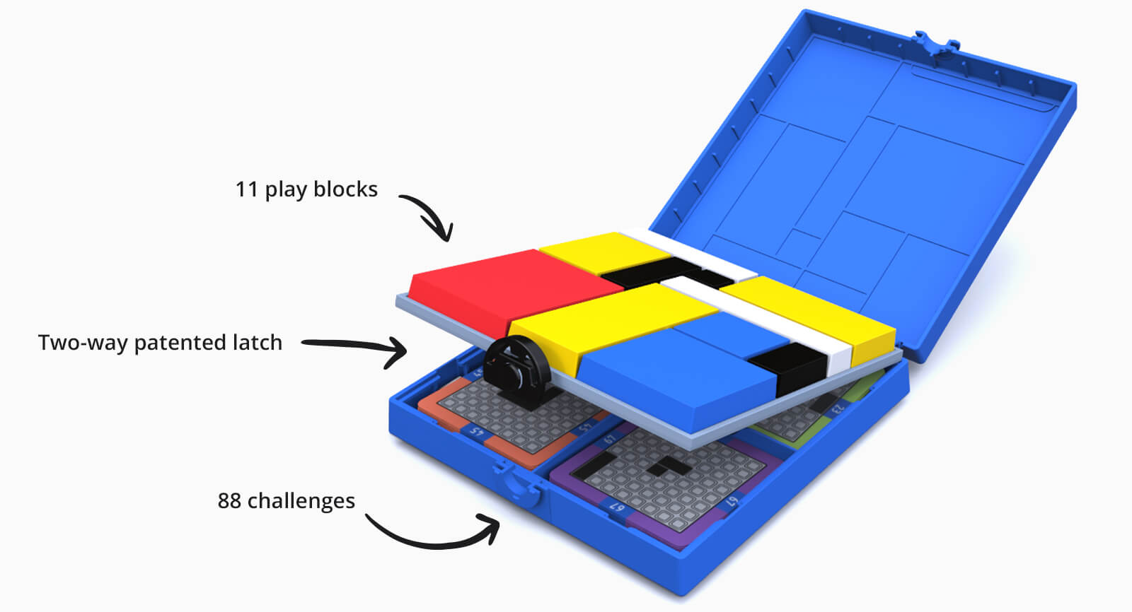 Mondrian Blocks - Blue